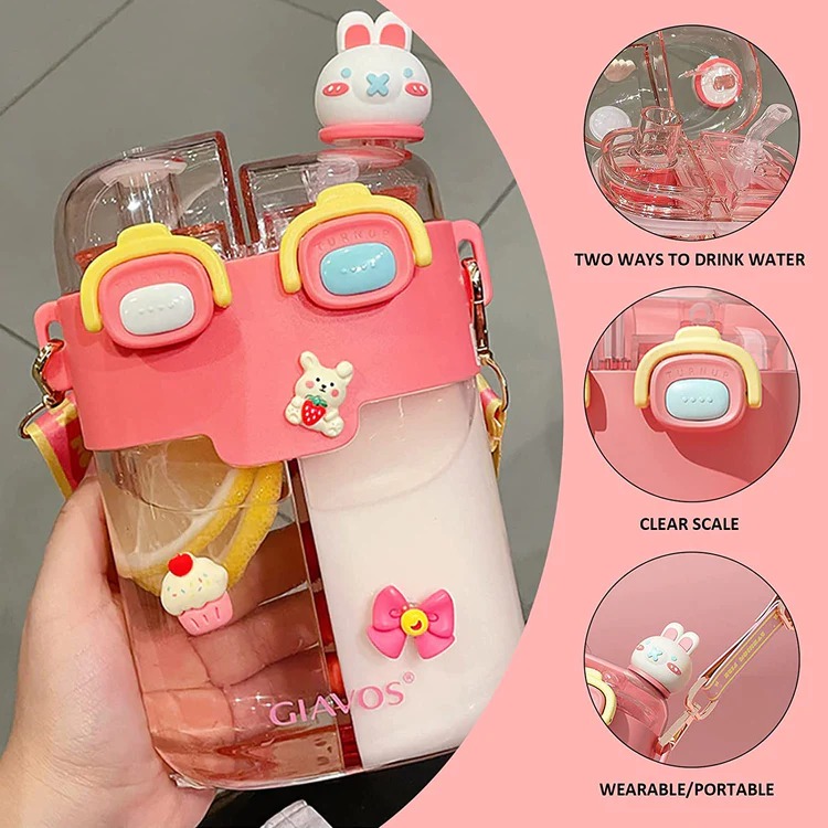 Vista 5 de BOTELLA DE AGUA DUOKIDS - color: verde